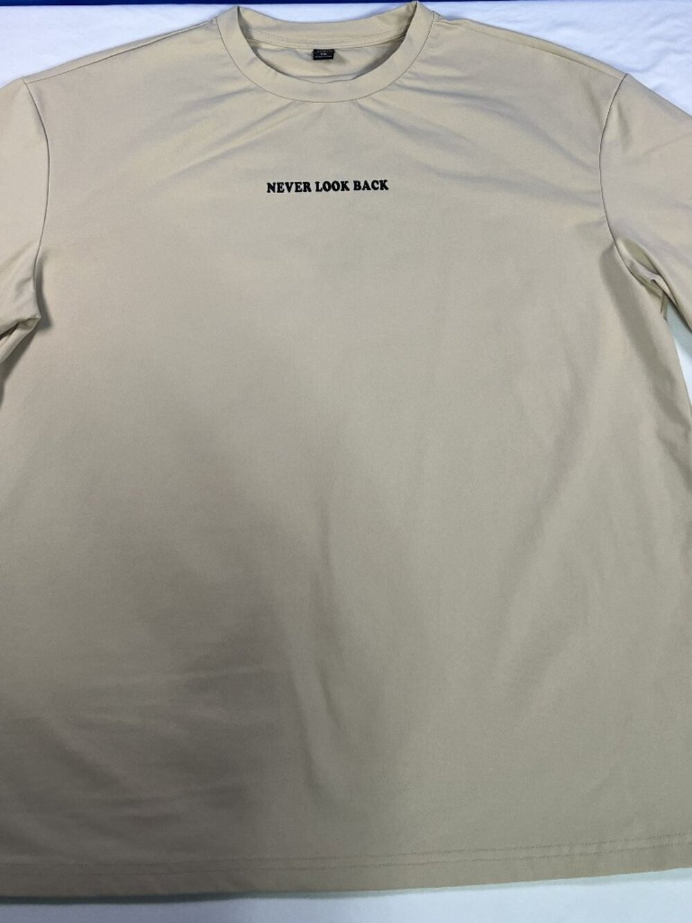 SHEIN Men’s Tan T-Shirt Never Look Back Size XXL